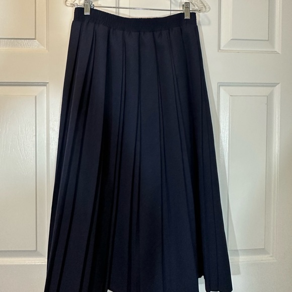Inner visions by ShipNshore vintage navy blue pleated skirt size 16 - Picture 5 of 5